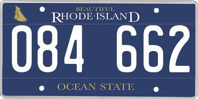 RI license plate 084662