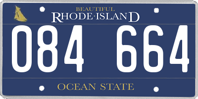 RI license plate 084664