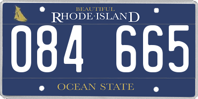 RI license plate 084665