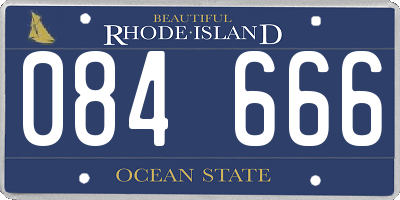 RI license plate 084666
