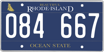 RI license plate 084667