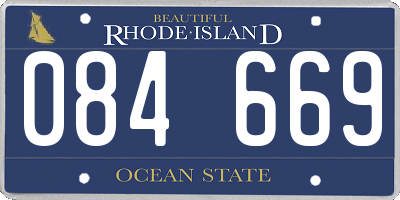 RI license plate 084669