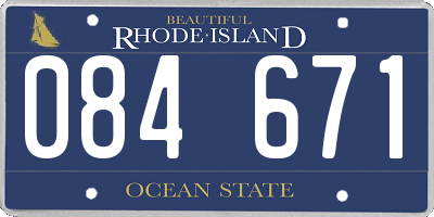 RI license plate 084671