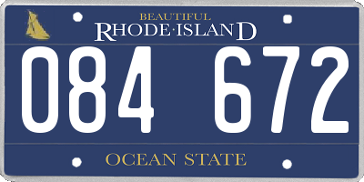 RI license plate 084672