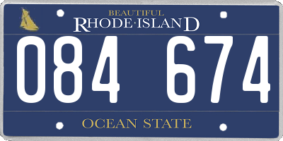 RI license plate 084674