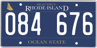 RI license plate 084676