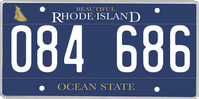 RI license plate 084686
