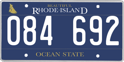 RI license plate 084692