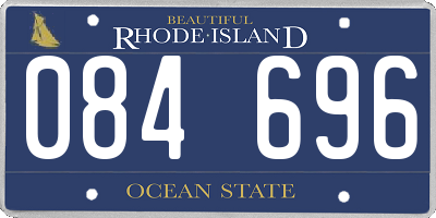 RI license plate 084696