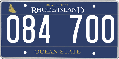 RI license plate 084700