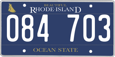 RI license plate 084703