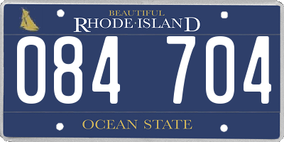 RI license plate 084704