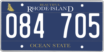 RI license plate 084705
