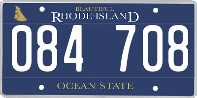 RI license plate 084708