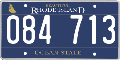 RI license plate 084713