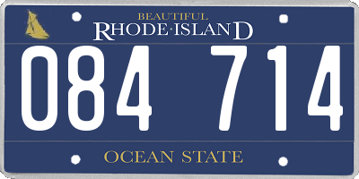 RI license plate 084714