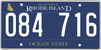 RI license plate 084716