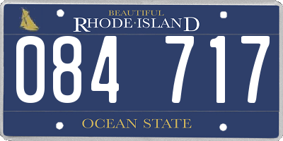 RI license plate 084717