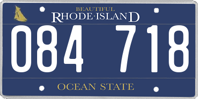 RI license plate 084718