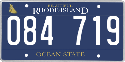 RI license plate 084719
