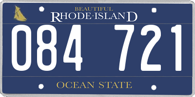 RI license plate 084721