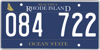 RI license plate 084722