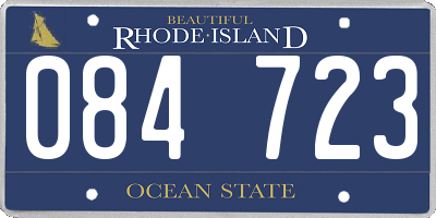 RI license plate 084723