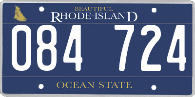 RI license plate 084724