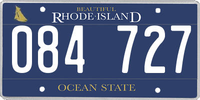 RI license plate 084727