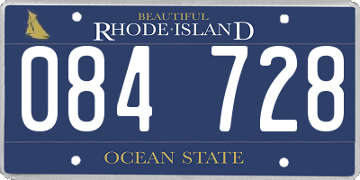 RI license plate 084728