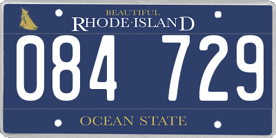 RI license plate 084729