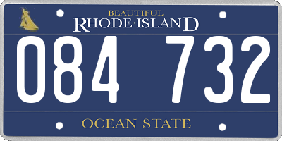 RI license plate 084732