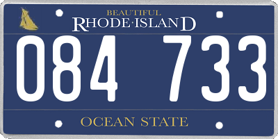 RI license plate 084733