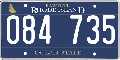 RI license plate 084735