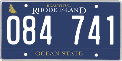 RI license plate 084741