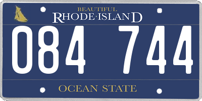 RI license plate 084744