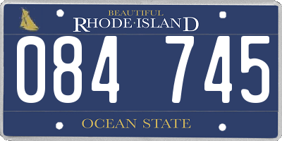 RI license plate 084745