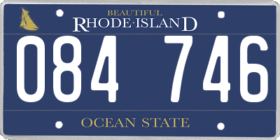 RI license plate 084746