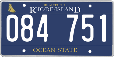 RI license plate 084751