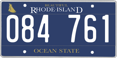 RI license plate 084761