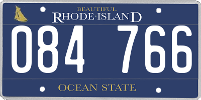 RI license plate 084766