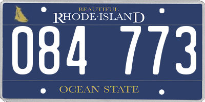 RI license plate 084773