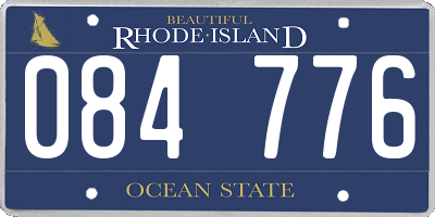 RI license plate 084776