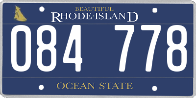 RI license plate 084778