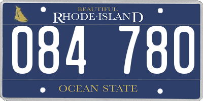 RI license plate 084780