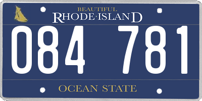 RI license plate 084781