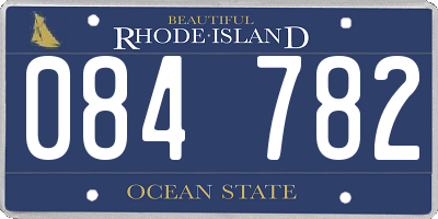 RI license plate 084782