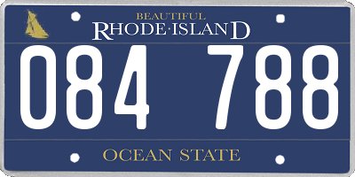 RI license plate 084788