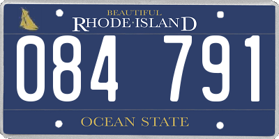 RI license plate 084791