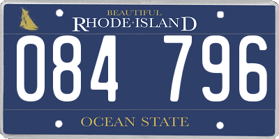 RI license plate 084796